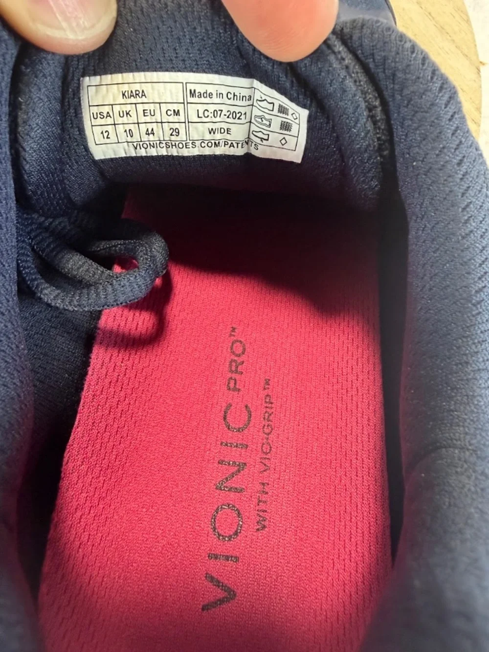 Vionic Kiara Pro Women’s 12 Wide Navy Blue Slip Resistant Work Shoes NWOT
